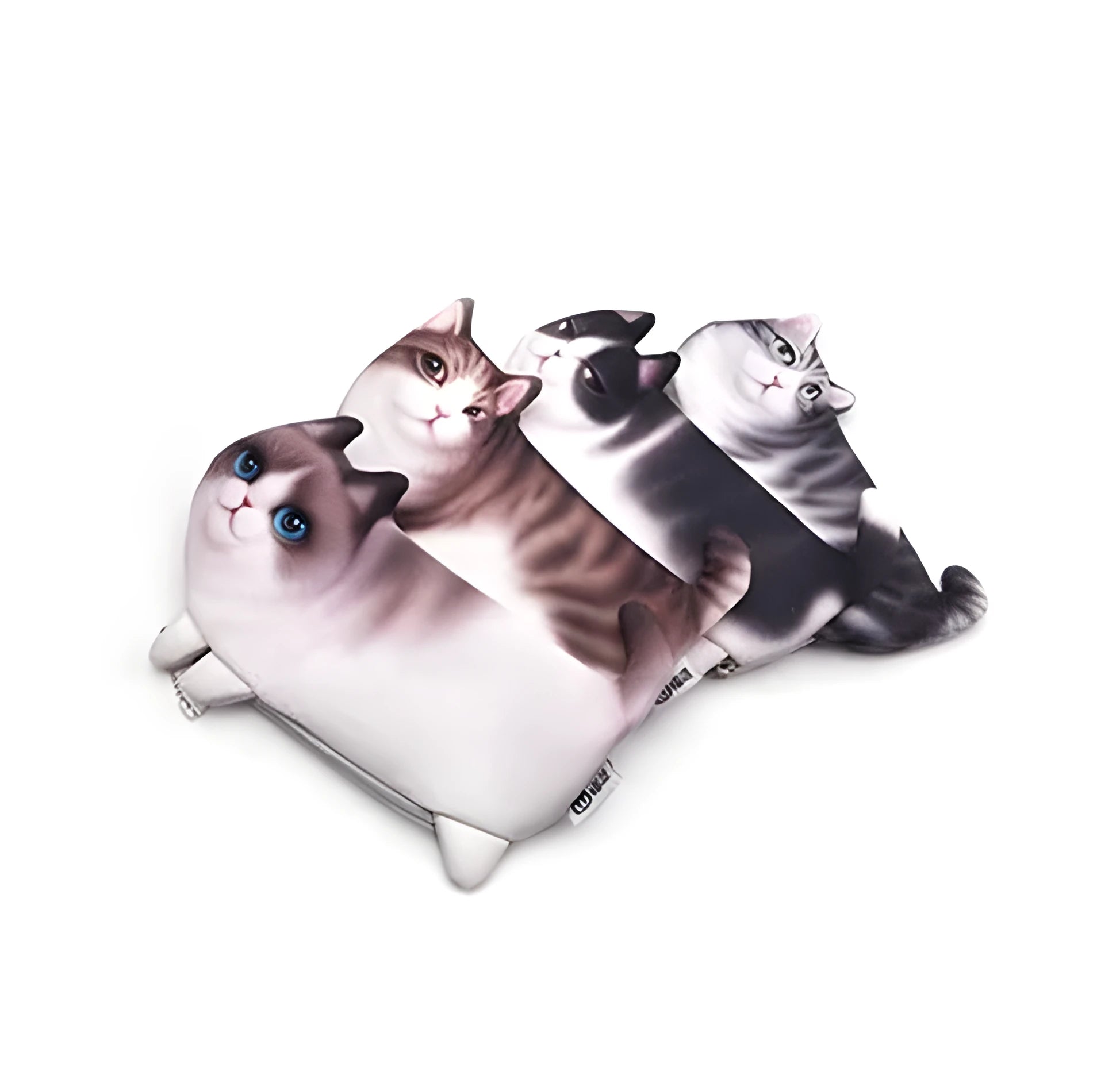 Cute cat design 3D printed cosmetic bag with zip closure in a choice of colours.