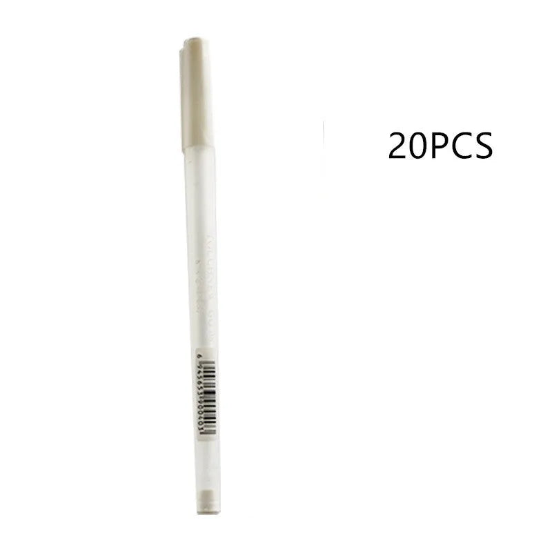Touchnew hand-painted highlight pen with 0.8mm tip and 15.3cm plastic barrel in gold silver white colours