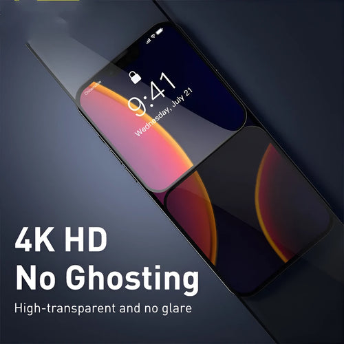 0.23mm non-broken edge curved privacy tempered film for iPhone 5.4 inch model