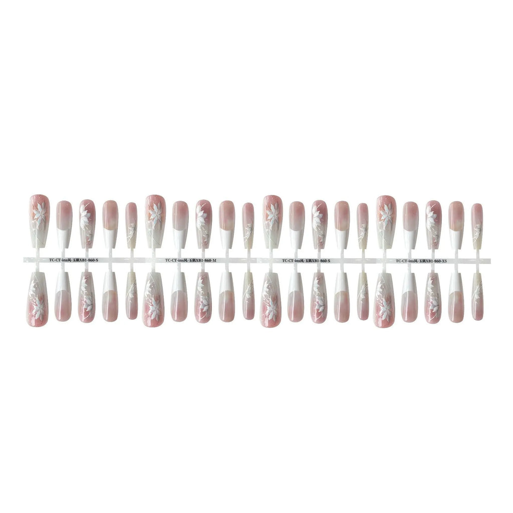 Sweet Cool Ancient Style nail stickers 40 pieces Ins Style Jade Leather retro ultra-thin seamless ladies