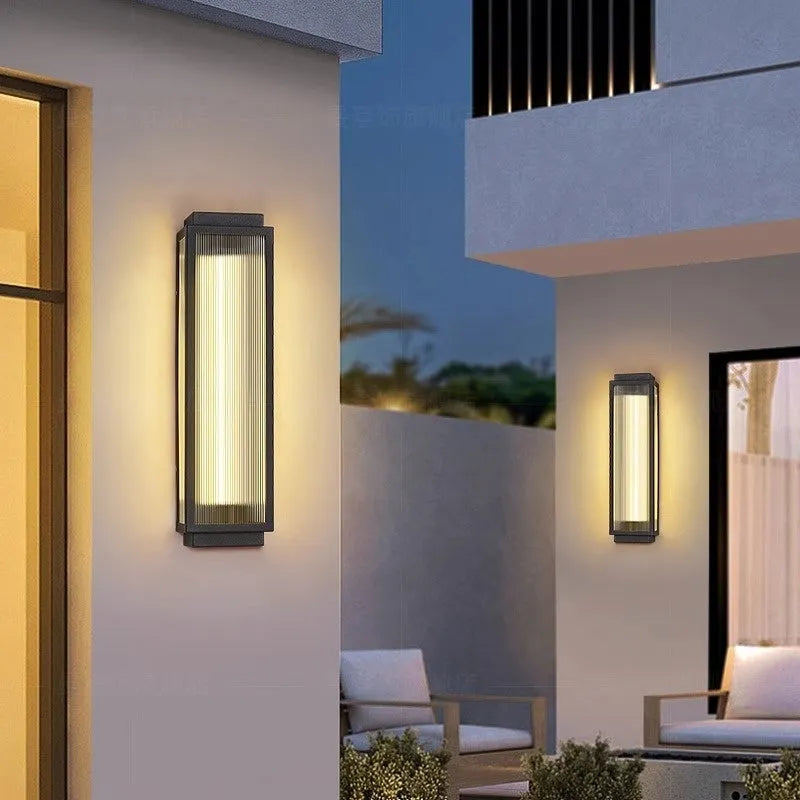 Waterproof stainless steel outdoor wall lamp for courtyard garden with light colour options