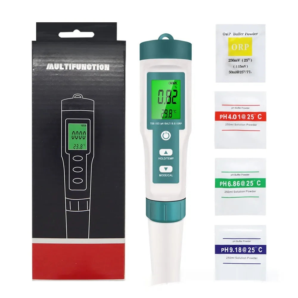 7-in-1 Water Quality Test Pen plastic pH TDS detector SGORP 183x37x37mm