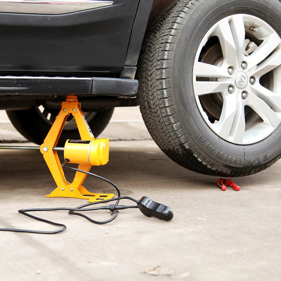 TY002 electric hydraulic jack kit with 2T capacity and 120-350mm lift range
