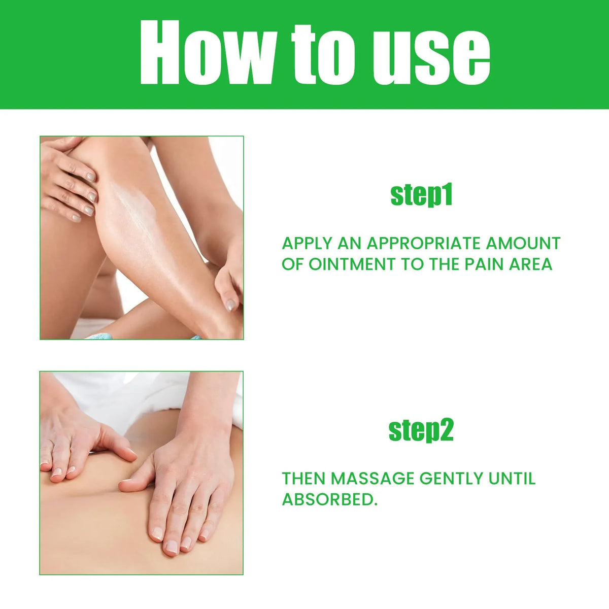Massage cream tube with aloe, flower extract and menthol, 30g or 50g, for body care and joint relief