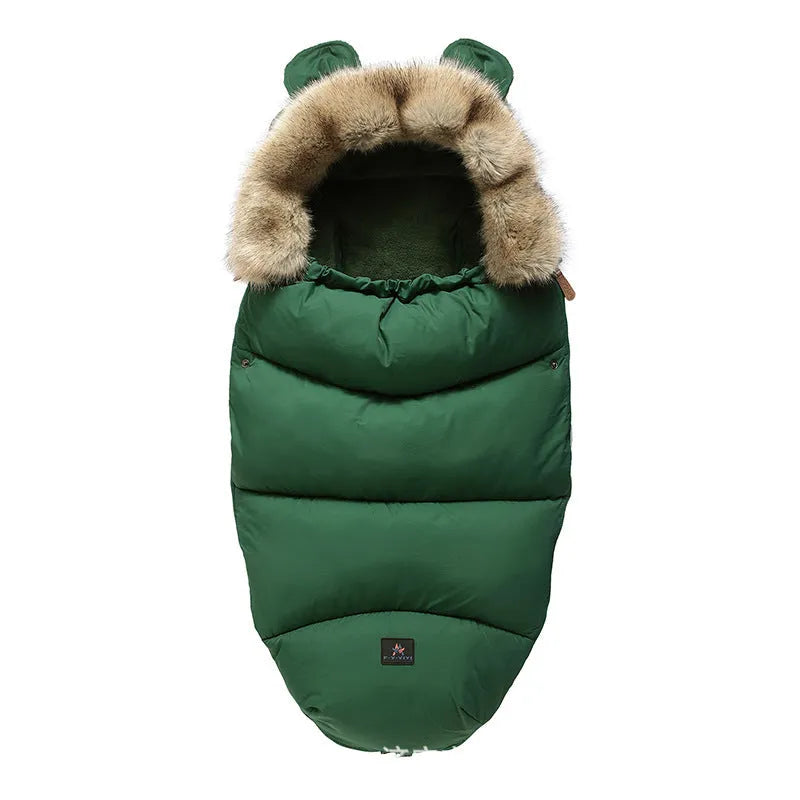 100cm cotton blend baby stroller sleeping bag in silkworm cocoon style on a pram