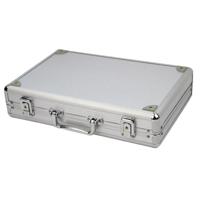 Aluminium alloy watch display box with 24 slots, portable case, 38x26x8cm, colour as picture