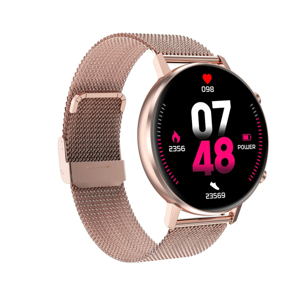 DT96 smart fitness tracker bracelet with steel strap and colour screen