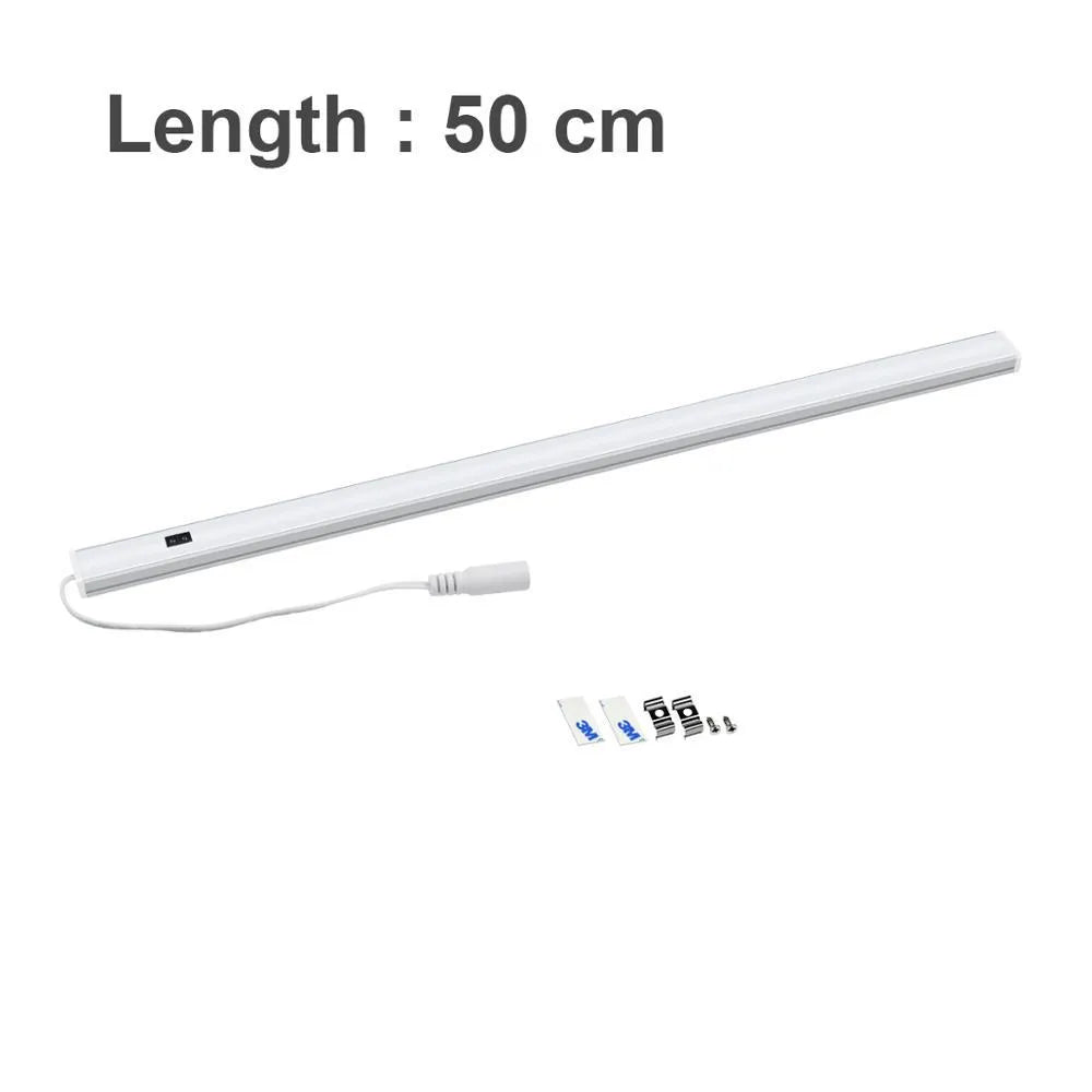Aluminium profile LED strip light bar for cabinet and bookshelf installation.