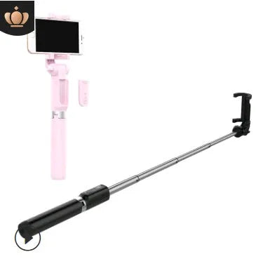 Aluminium Bluetooth tripod selfie stick with remote control extended for mobile phone photography