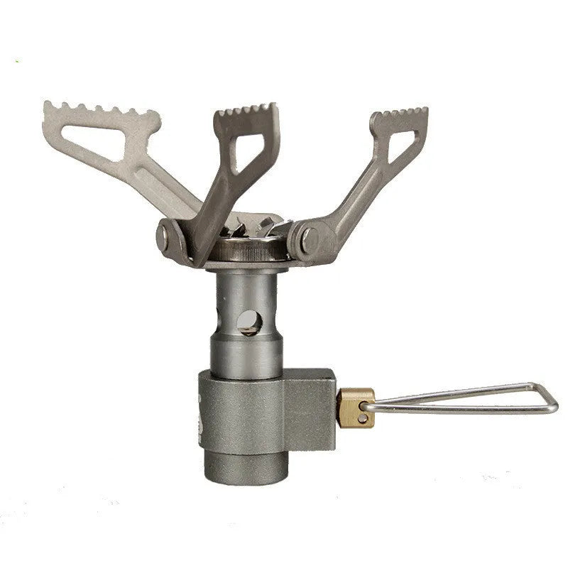 Portable propane gas camping stove with one-piece furnace structure