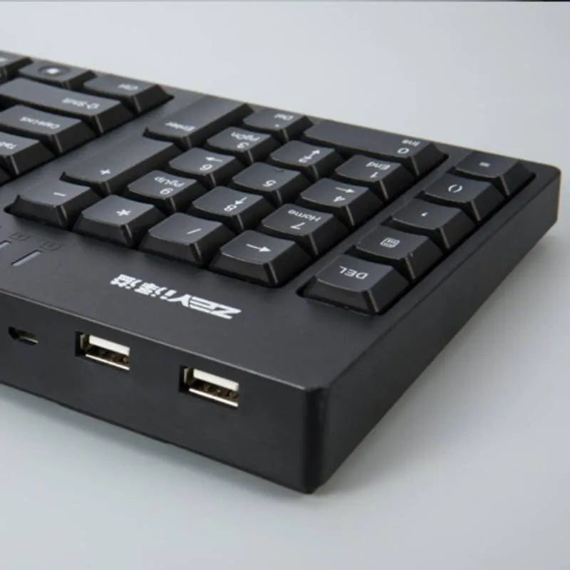 Wired USB keyboard with backlight and waterproof function, black, new ABS material, 465mm width