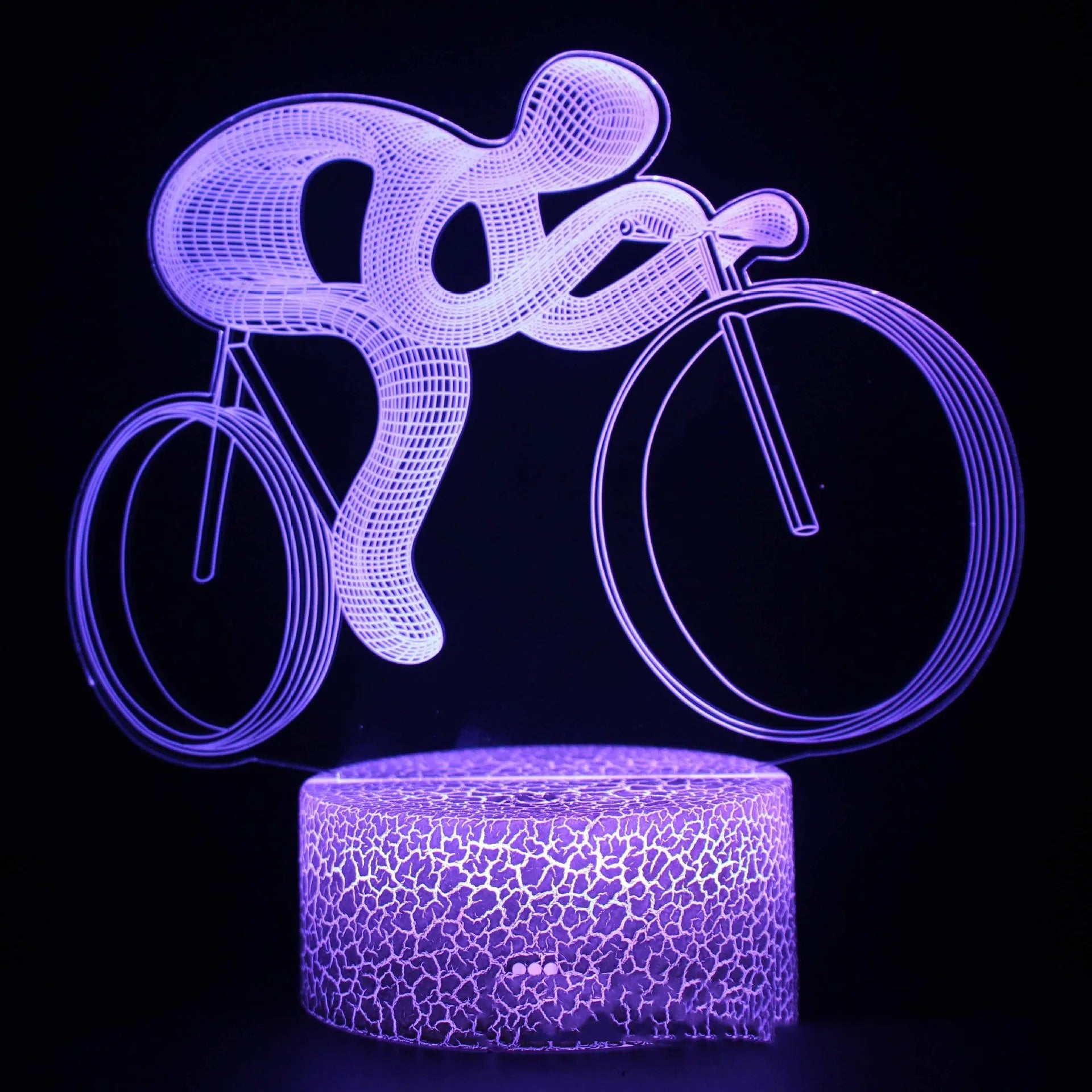 Sports Competitive Series 3D night light with cracked base, colourful LED illumination, and remote control