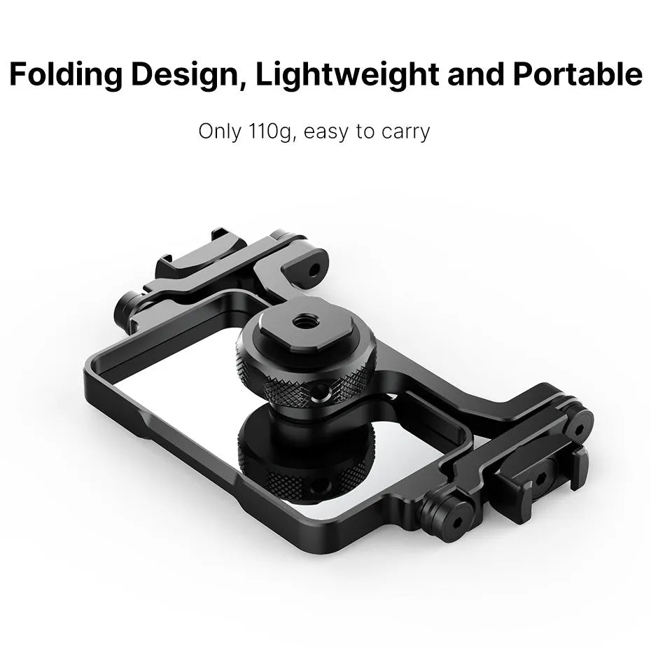 Ulanzi PT-14 universal flip mirror black aluminium alloy 12.2cm by 76cm for camera phone sports camera