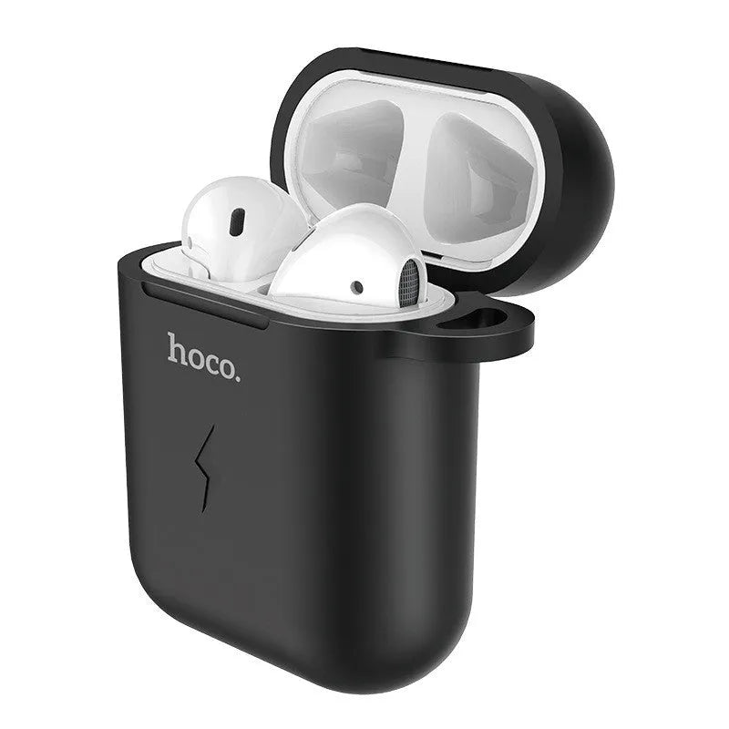 Hoco silicone headphone case for AirPods in black with wireless charging support