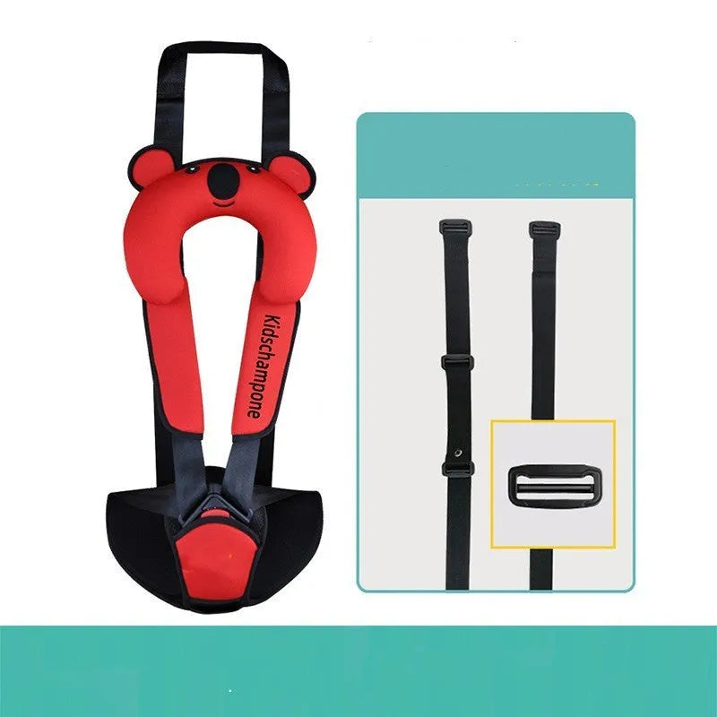Polyester child car seat belt retainer cushion measuring 33x22cm for children 12-36kg