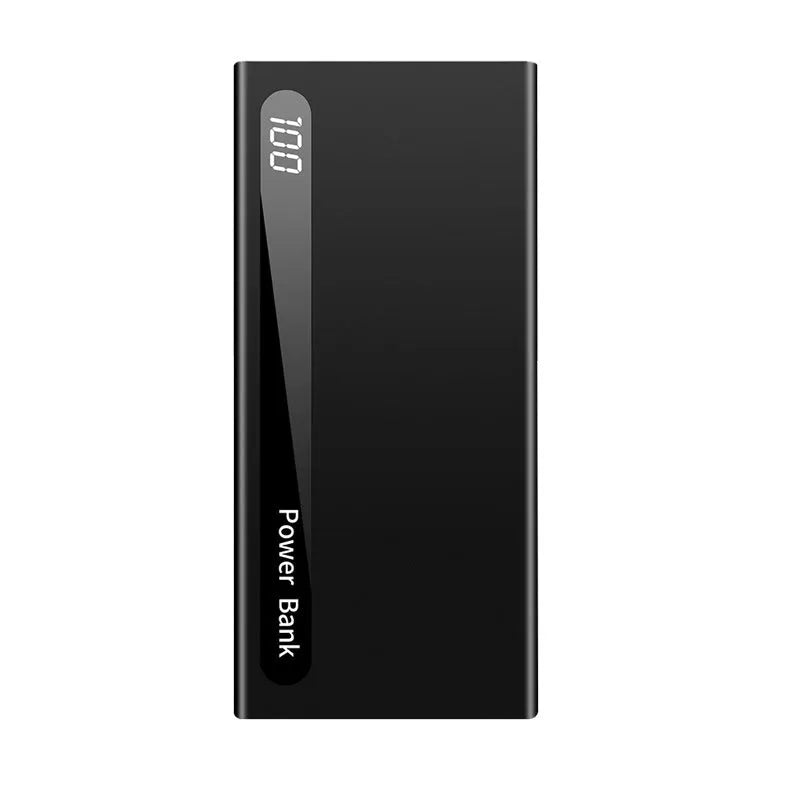Ultra-thin 20000mAh digital display power bank for smartphones tablets black colour
