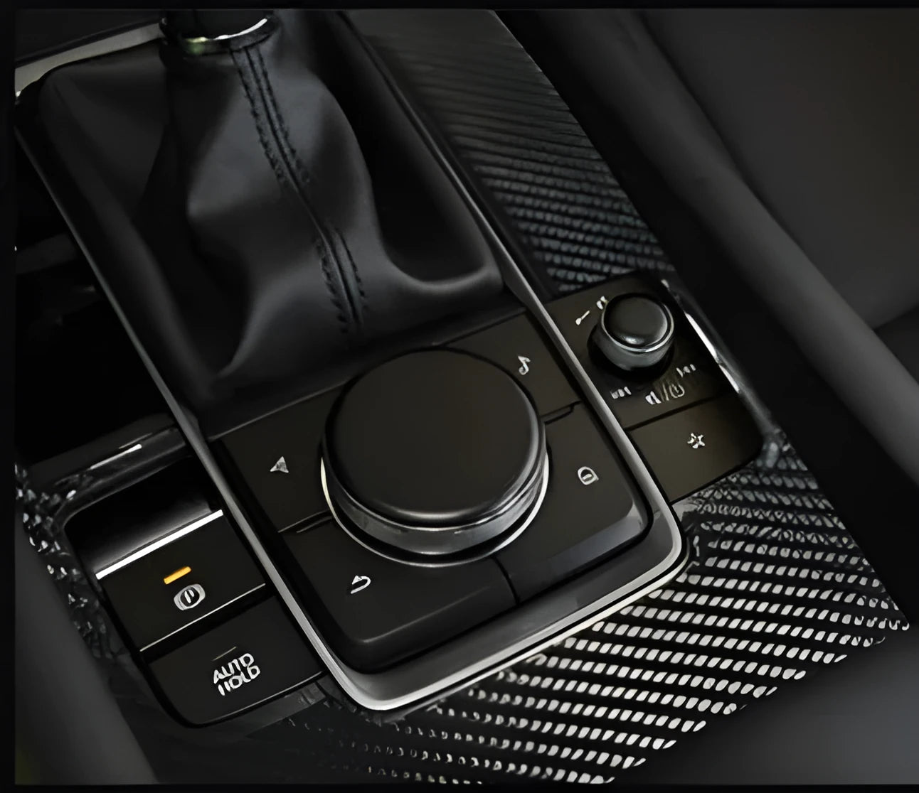 Real carbon fiber car gear patch semi-soft 3mm thickness with PU resin composite for right-hand drive interior