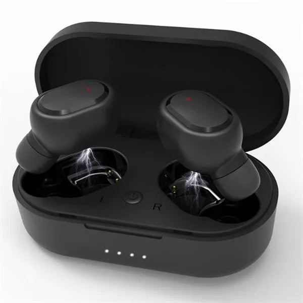 M1 Bluetooth wireless earbuds in black and white colours with 10m range