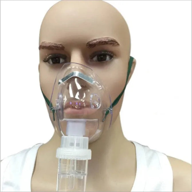 A soft rubber strap mask aid for securing standard face masks behind the head.