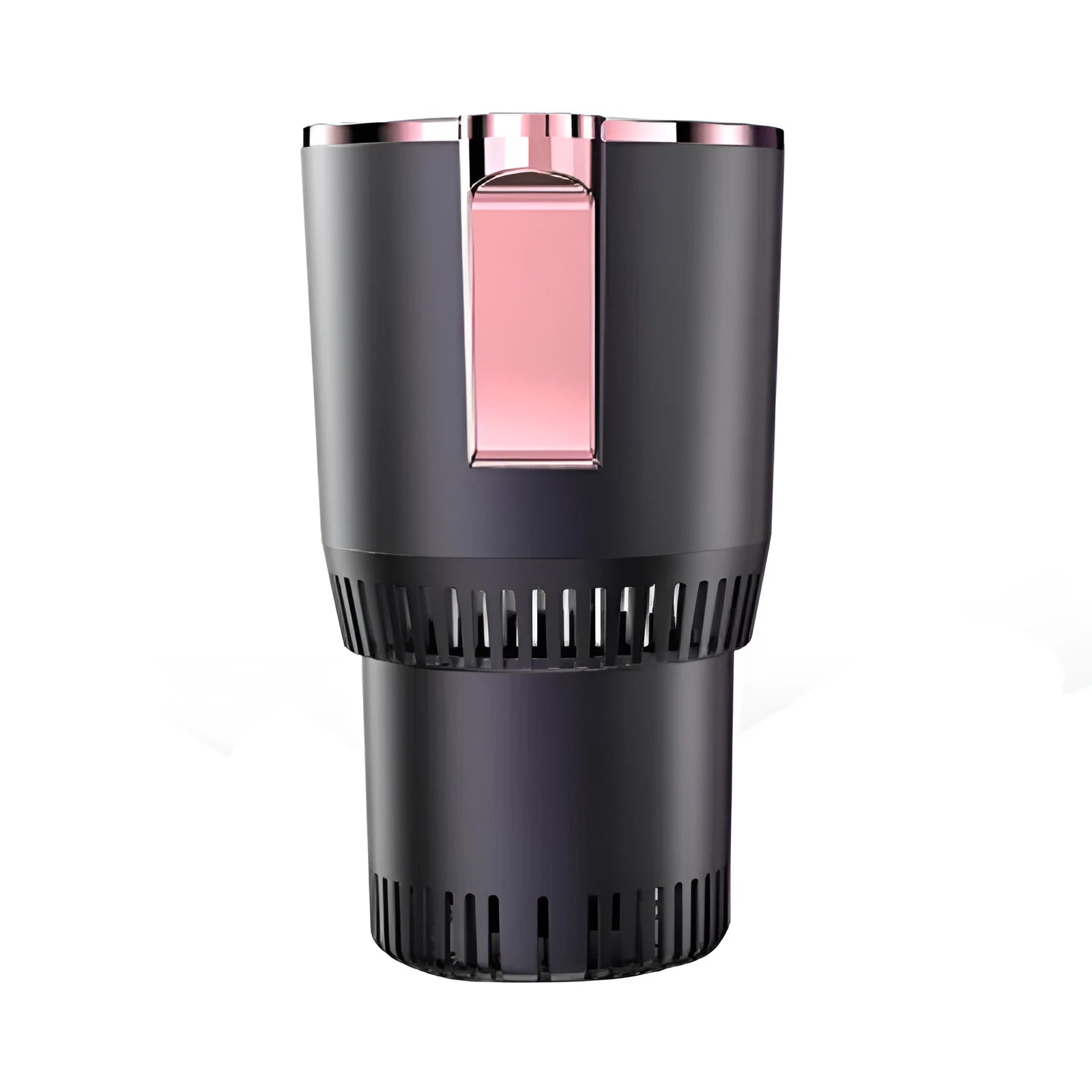Smart hot and cold cup car fridge in purple gold with aluminium interior and 12V plug