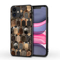 Marble pattern iPhone case showing back cover design with waterproof and drop-resistant protection