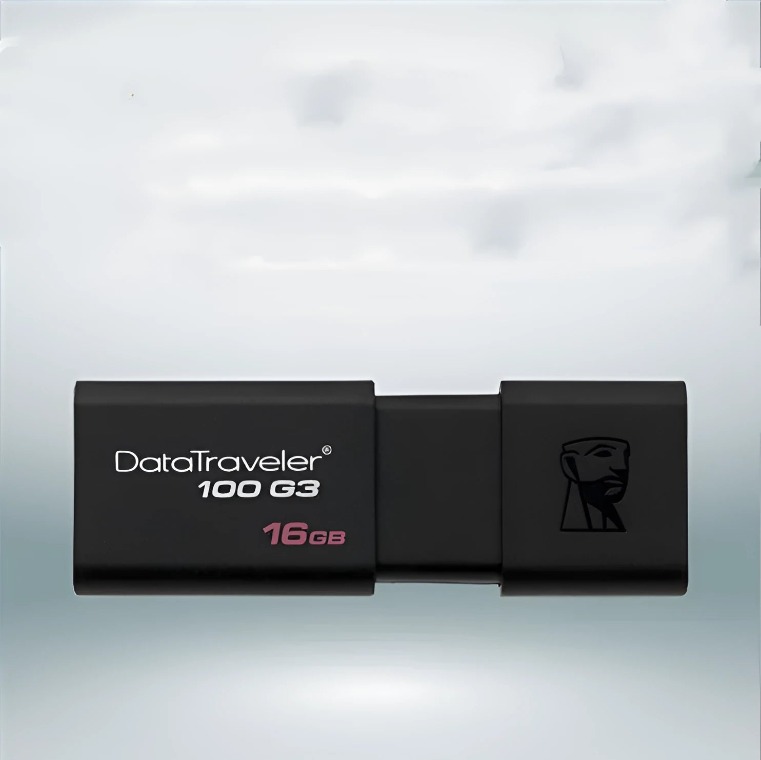Black dual-use USB flash drive with sliding cover for mobile phone and computer data transfer