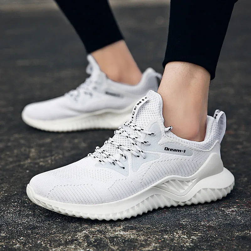 Breathable running shoes with mesh upper, MD sole, front strap, low-top design, available in five colours