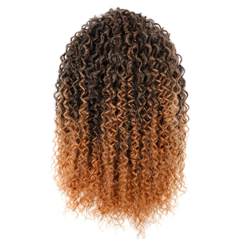 Fluffy 14 inch ponytail hairpiece in high temperature synthetic fibre with drawstring attachment