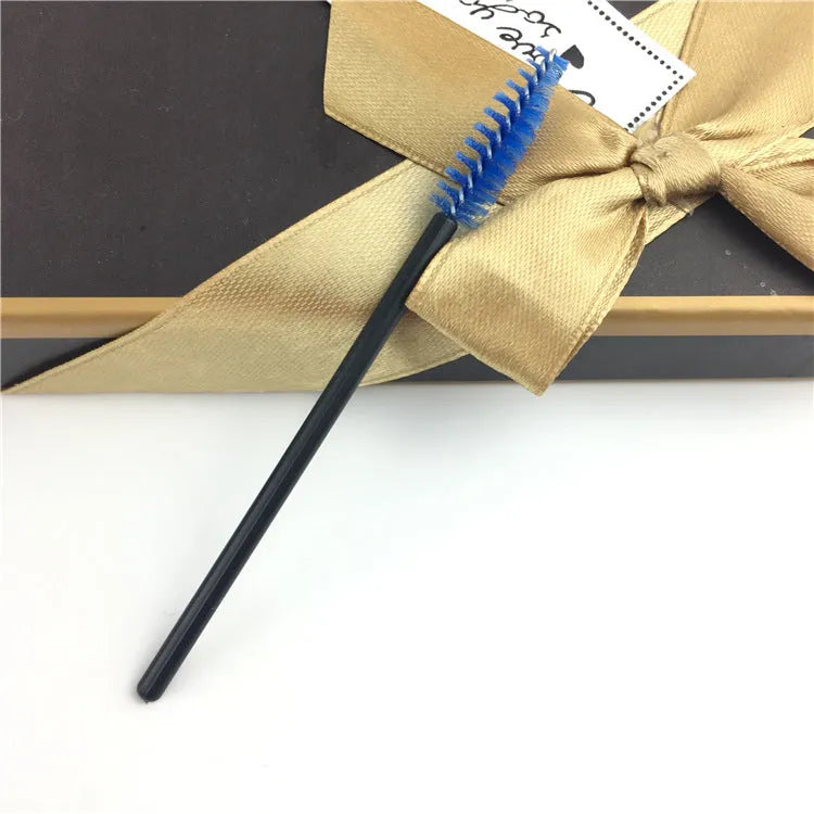 Disposable eyelash curler comb in black, blue, pink, rose red, white, and yellow colours, 10cm length