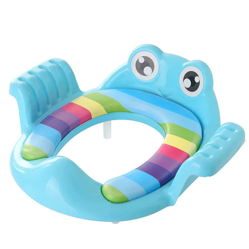 Baby children toilet seat in pink PP material with non-slip pads on bottom, size 38x35x8 cm