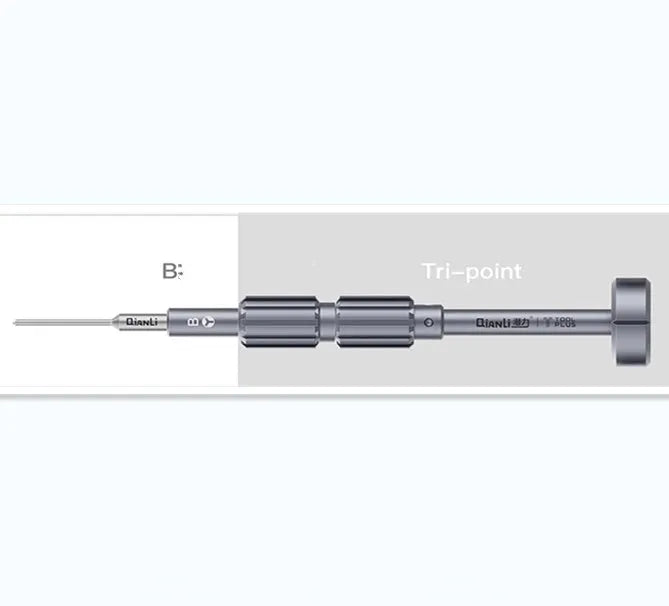 iPhone repair screwdriver with T2 cross triangle bits and aviation alloy aluminium handle