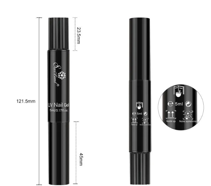 One-step nail rubber gel pen 5ml in 44 colours with non-toxic quick-drying formula