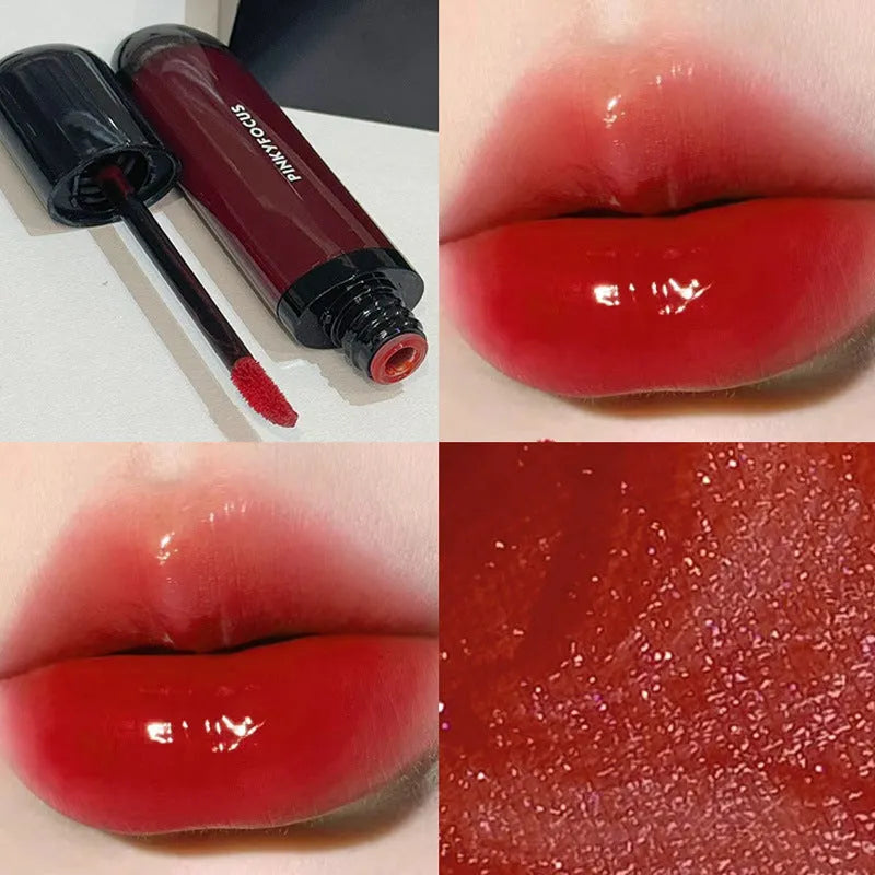 Black Shiny Makeup Mirror Lip Lacquer liquid lipstick in six colour options