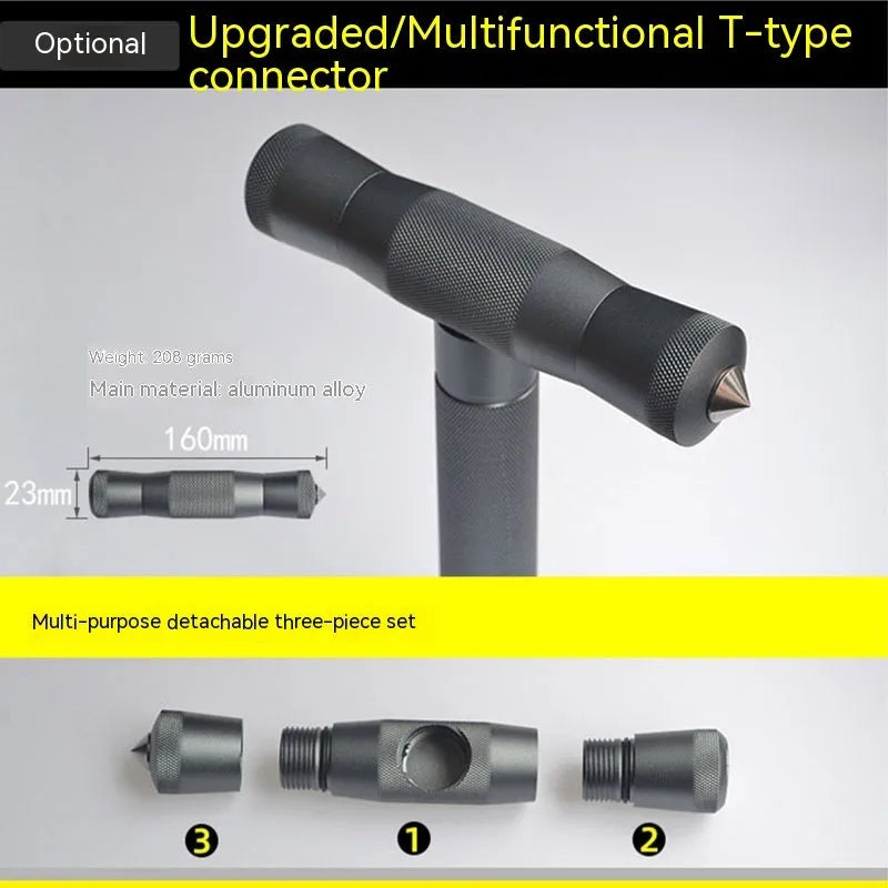 Eagle Thorn series T-head assembly aluminium alloy alpenstock spare part for tactical stick and shovel handle format