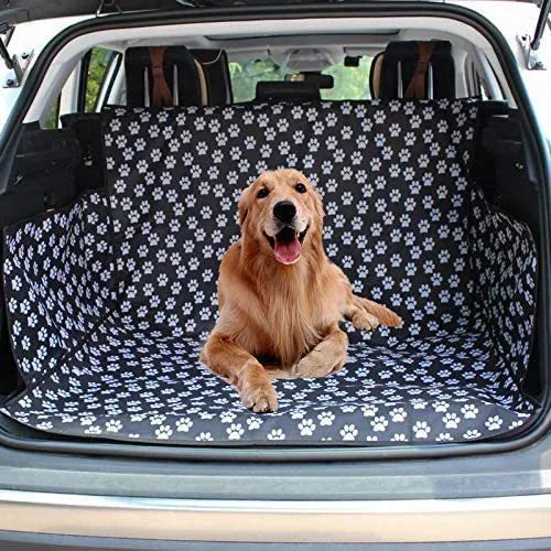 Paw Print waterproof Oxford cloth dog car mat for SUV boot and trunk