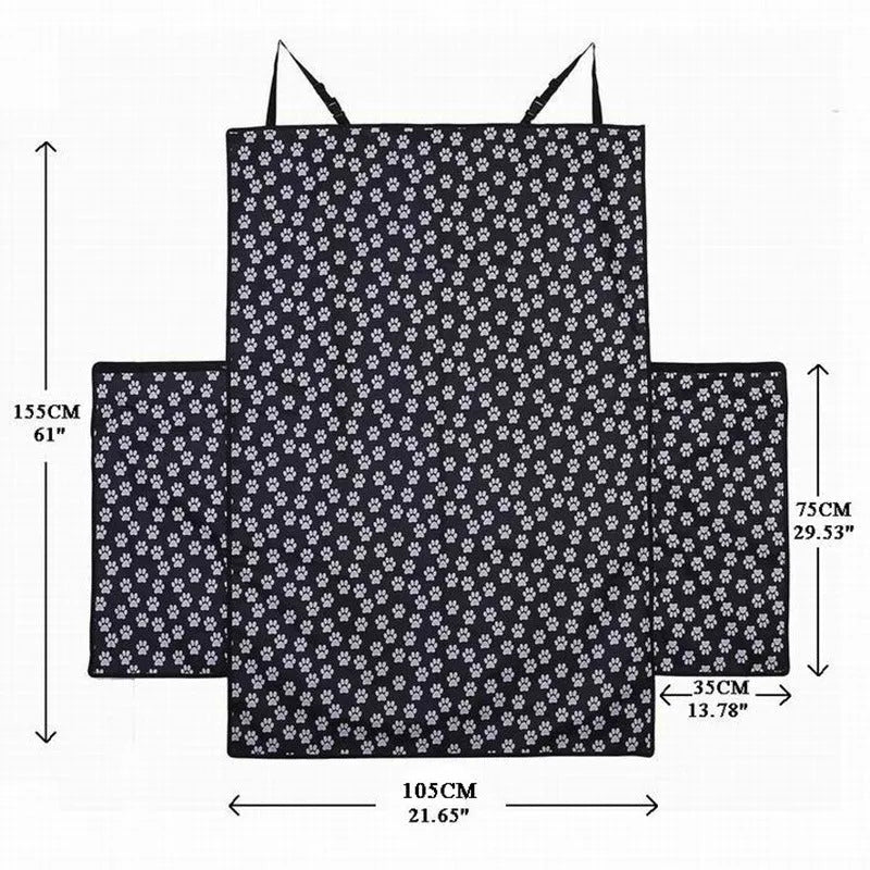 Paw Print waterproof Oxford cloth dog car mat for SUV boot and trunk