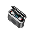F9 5.0 wireless Bluetooth headset with charging case in black