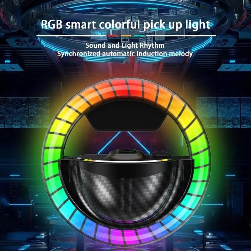 Black aromatherapy pick-up rhythm lamp with USB Type-C charging port and round perfume seat