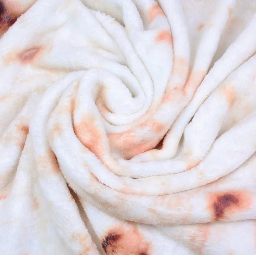 Burrito blanket flannel polyester throw 230gsm modern simple style vacuum packed 26x26x4 cm