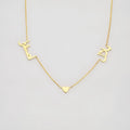 Stainless steel necklace in gold, rose gold, or silver with 37, 45, 50, or 55 cm chain length