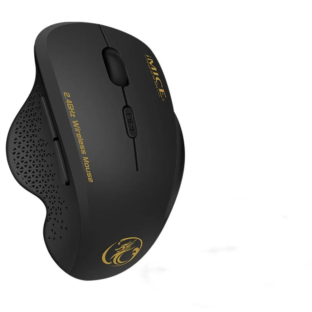 2.4G wireless mouse with six buttons in Obsidian Black