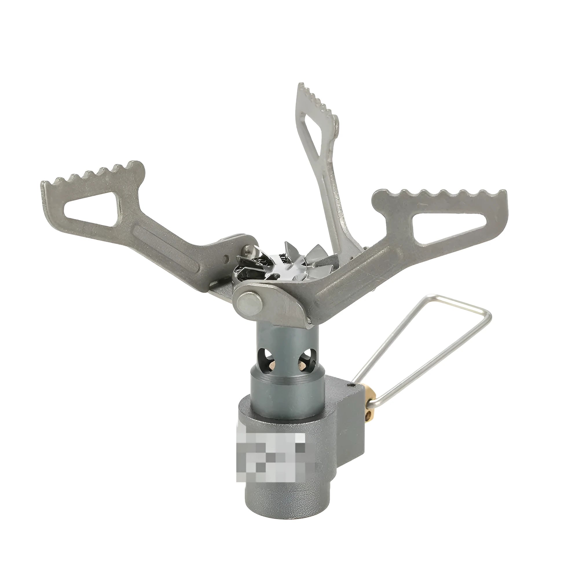 Portable propane gas camping stove with one-piece furnace structure