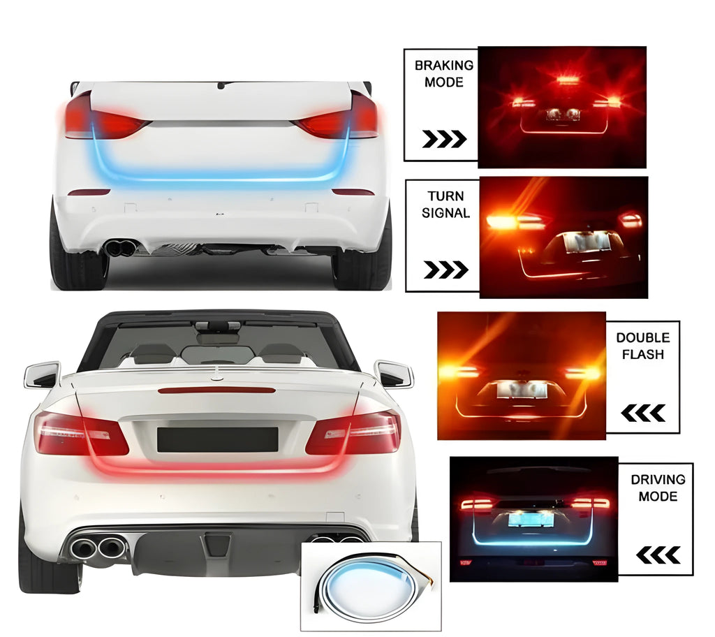 Car trunk LED strip light with 5050 LEDs, 12V, 5W, 1.2m, ice blue colour option
