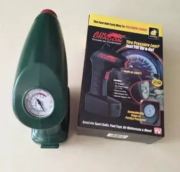 Portable car tyre inflator with compact design for vehicle storage