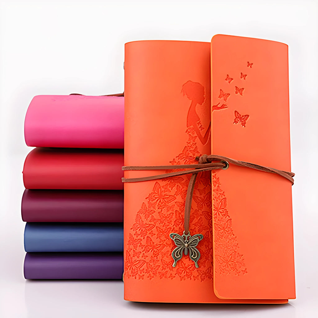 Kraft paper loose leaf diary A8 size 8x12.5cm with 100gsm pages in various cover colours
