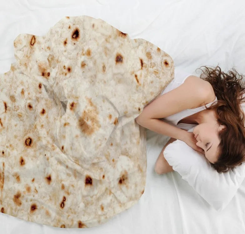 Burrito blanket flannel polyester throw 230gsm modern simple style vacuum packed 26x26x4 cm