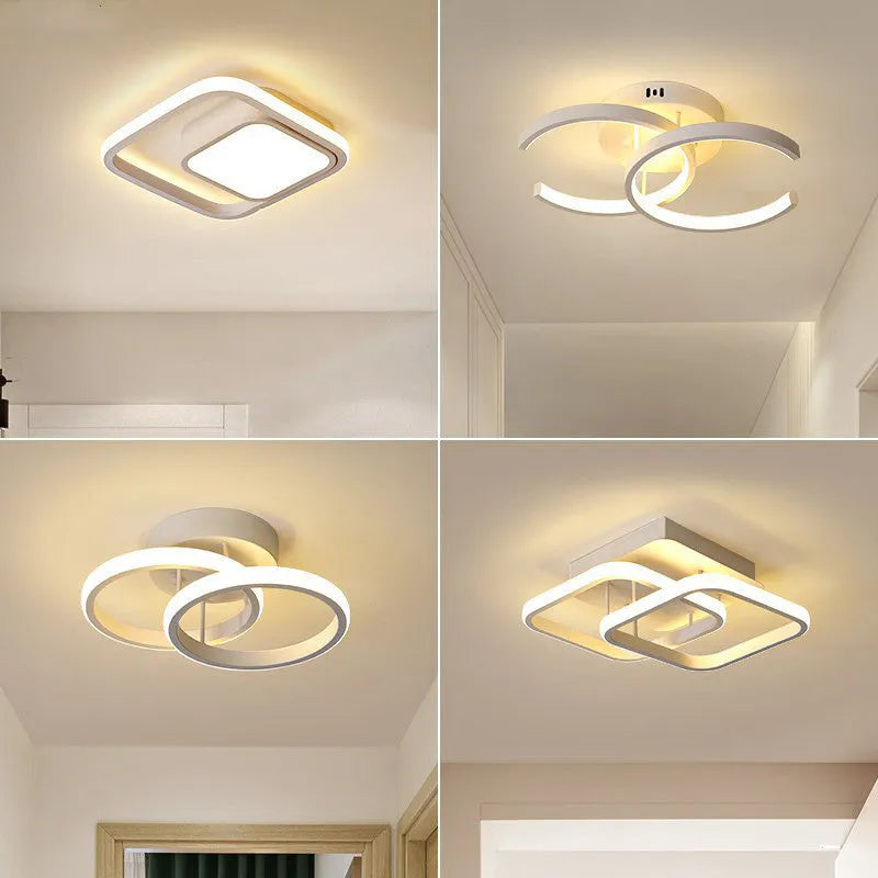 Commercial corridor aisle LED lighting fixture with round lampshade for hotel and restaurant use