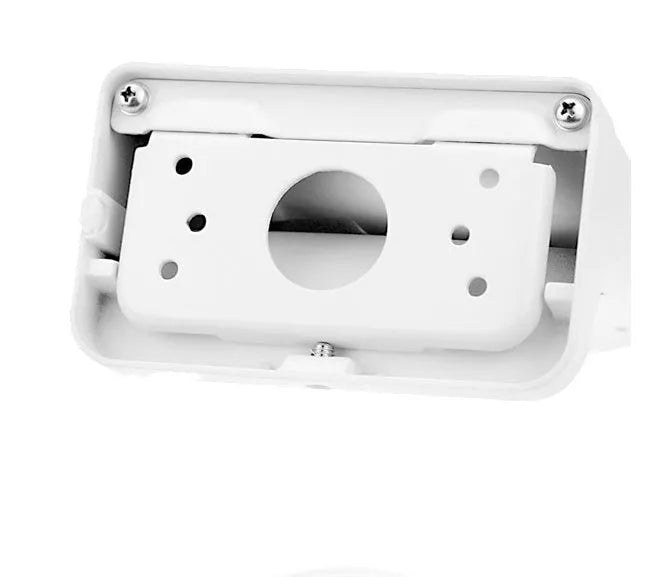 White aluminum alloy wall mounted camera bracket with painted finish for indoor outdoor security cameras