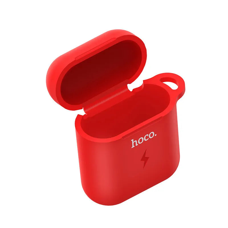 Hoco silicone headphone case for AirPods in black with wireless charging support