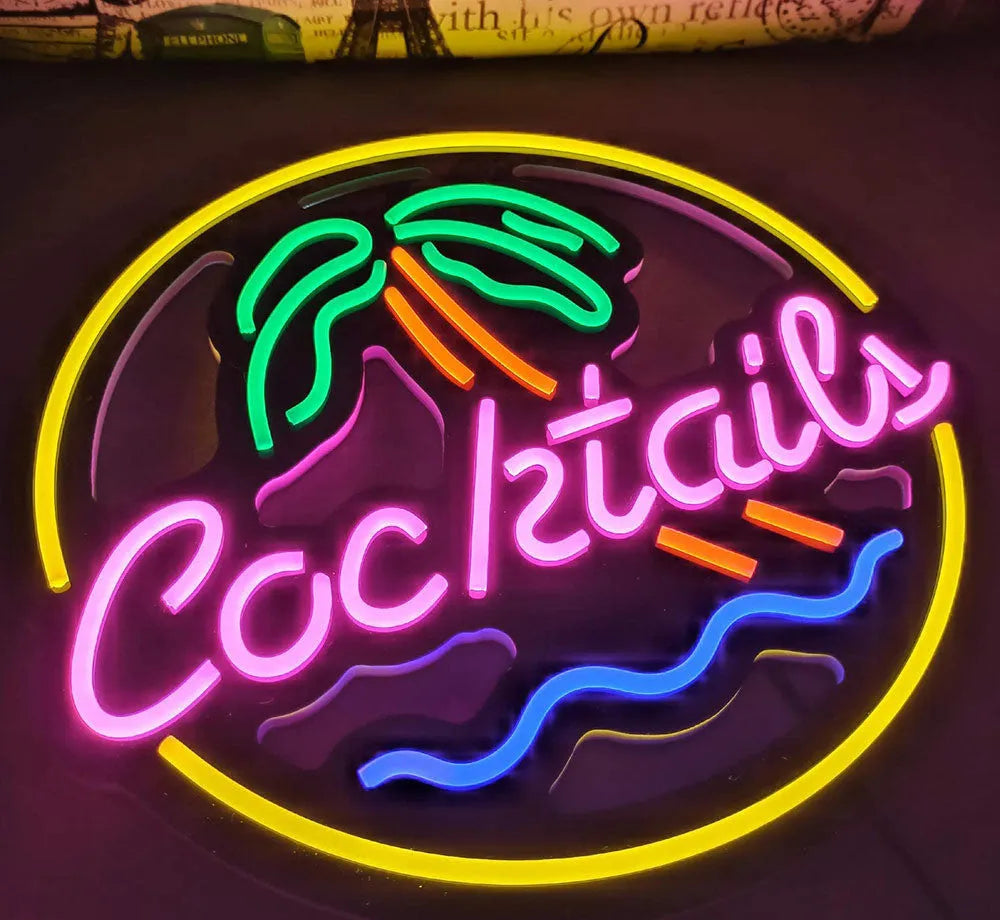 LED coffee neon billboard advertising sign with mixed colour display for bars and restaurants